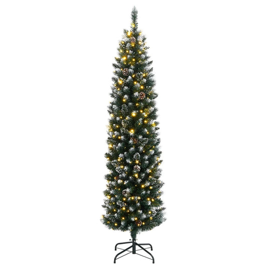 Vidaxl kunstkerstboom smal met 150 led's 150 cm