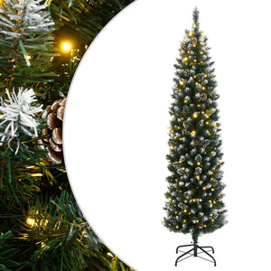 Vidaxl kunstkerstboom smal met 300 led's 210 cm