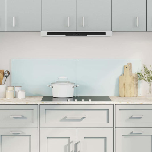 Vidaxl spatschermen keuken 2 st 70x40 cm gehard glas wit