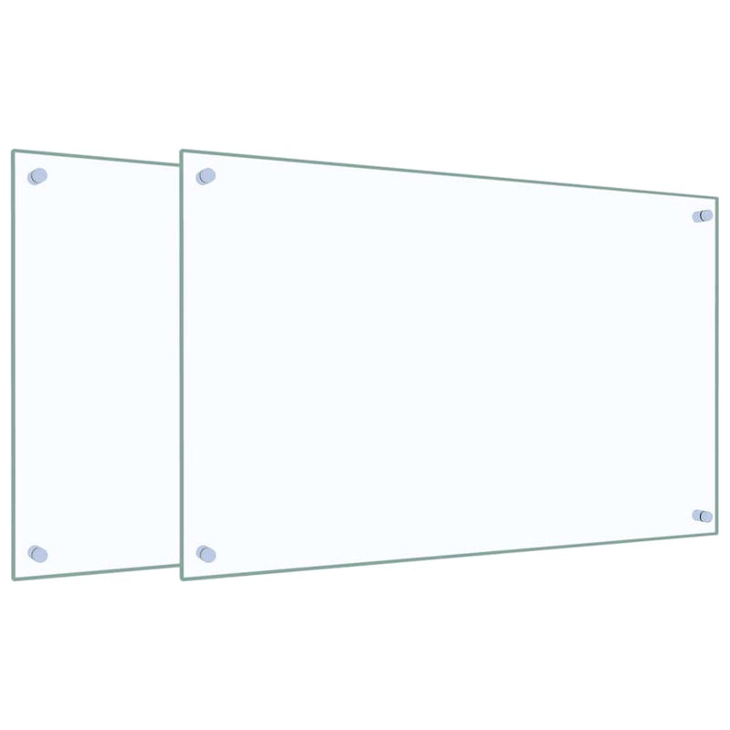 Load image into Gallery viewer, VidaXL Spatschermen keuken 2 st 80x50 cm gehard glas transparant
