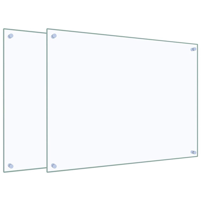Load image into Gallery viewer, VidaXL Spatschermen keuken 2 st 80x60 cm gehard glas transparant
