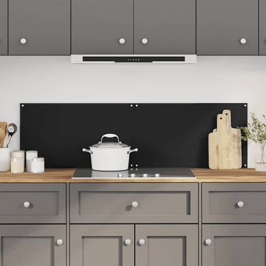 Vidaxl spatschermen keuken 2 st 70x50 cm gehard glas zwart
