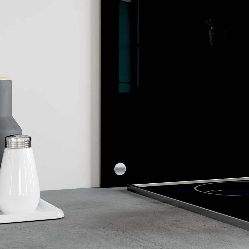 Load image into Gallery viewer, VidaXL Spatschermen keuken 2 st 80x50 cm gehard glas zwart
