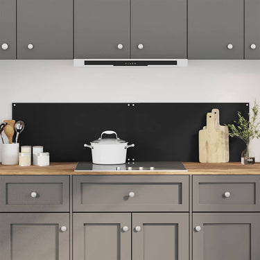 Vidaxl spatschermen keuken 2 st 80x50 cm gehard glas zwart