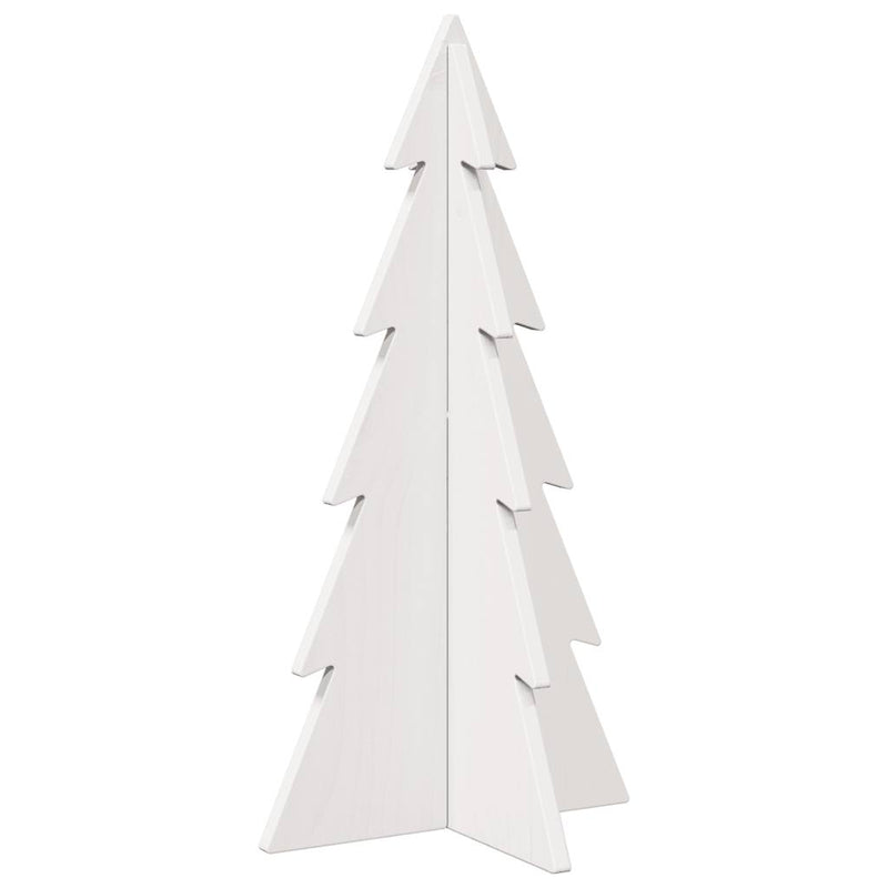 Load image into Gallery viewer, Vidaxl kerstdecoratie kerstboom 59,5 cm massief grenenhout wit
