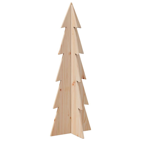 Vidaxl kerstdecoratie kerstboom 112 cm massief grenenhout