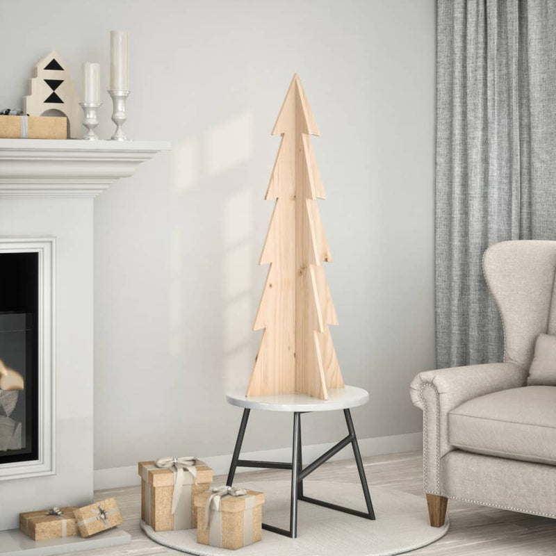 Load image into Gallery viewer, Vidaxl kerstdecoratie kerstboom 112 cm massief grenenhout
