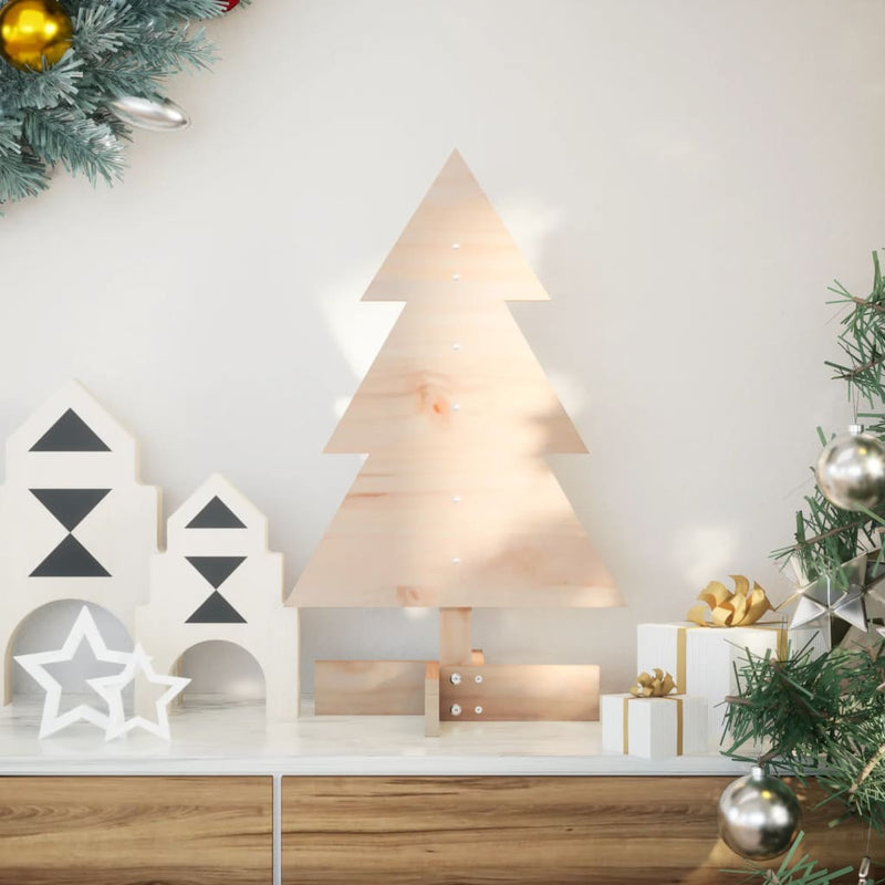 Load image into Gallery viewer, Vidaxl kerstdecoratie kerstboom 60 cm massief grenenhout
