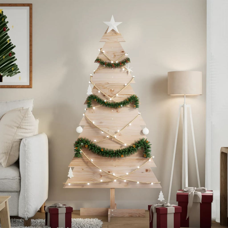 Load image into Gallery viewer, Vidaxl kerstdecoratie kerstboom 150 cm massief grenenhout
