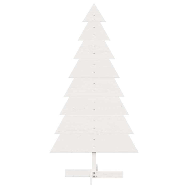 Load image into Gallery viewer, Vidaxl kerstdecoratie kerstboom 150 cm massief grenenhout wit

