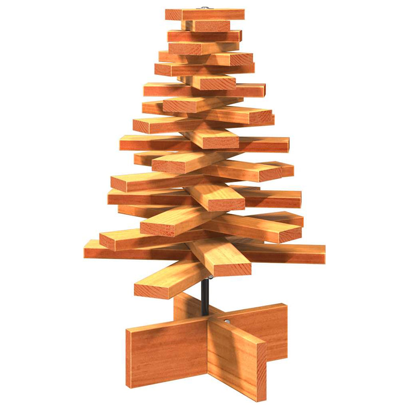 Load image into Gallery viewer, Vidaxl kerstdecoratie kerstboom 60 cm massief grenenhout wasbruin
