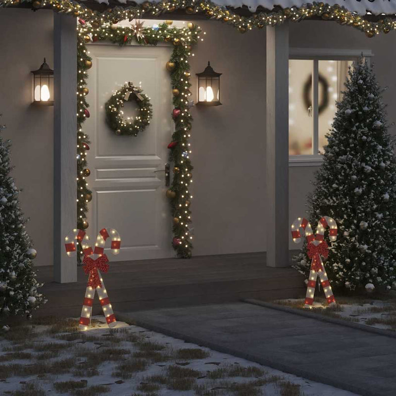 Load image into Gallery viewer, Vidaxl kerstdecoratie zuurstok 50 led's warm wit
