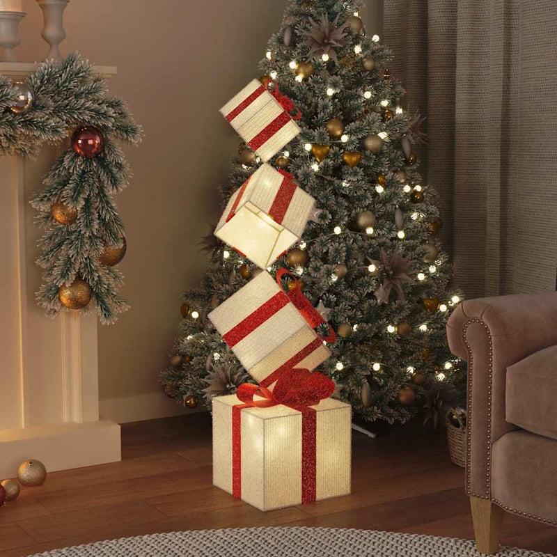 Load image into Gallery viewer, Vidaxl kerstdecoratie geschenkdoos 80 led's warm wit
