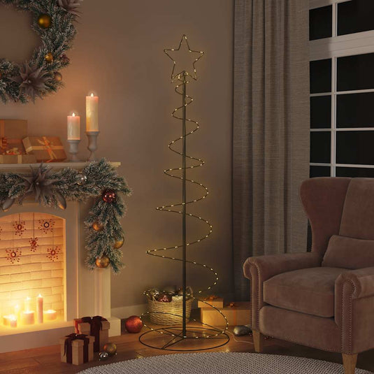 Vidaxl led-kerstboom 120 leds warm wit 180 cm