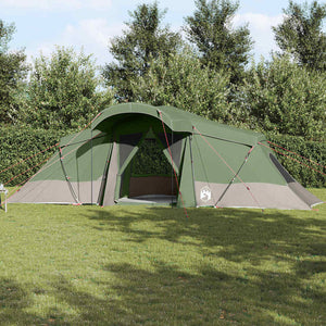 Vidaxl gezinstent met dak groen en grijs 721 x 335 x 212 cm