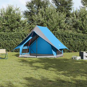 Vidaxl gezinstent met dak blauw en grijs 315 x 286 x 200 cm