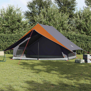 Vidaxl gezinstent met dak grijs en oranje 315 x 286 x 200 cm
