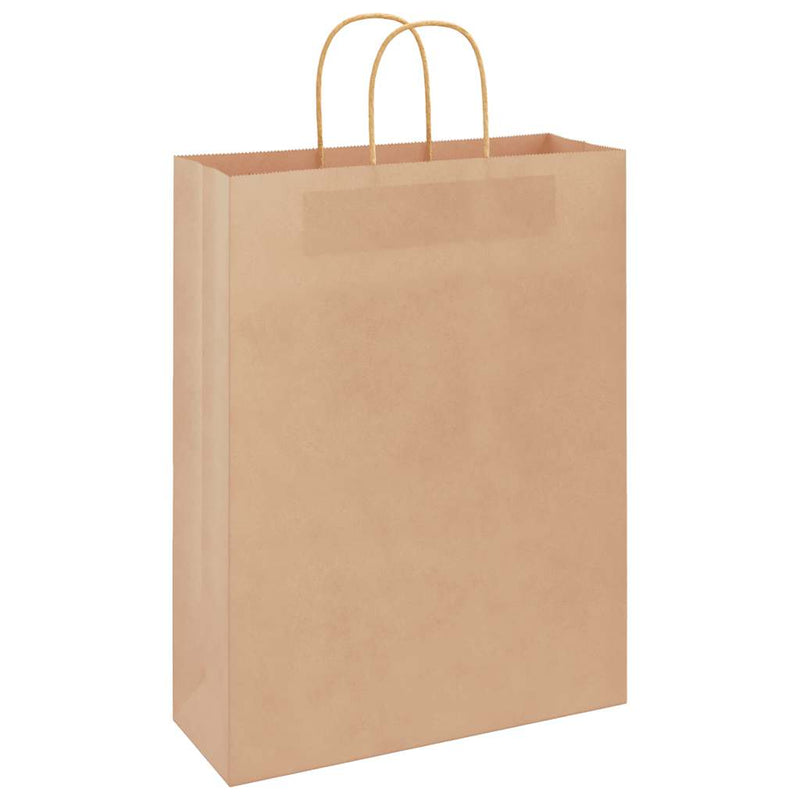 Afbeelding laden in galerijviewer, Vidaxl papieren zakken 250 st met hengsels 32x12x42 cm bruin
