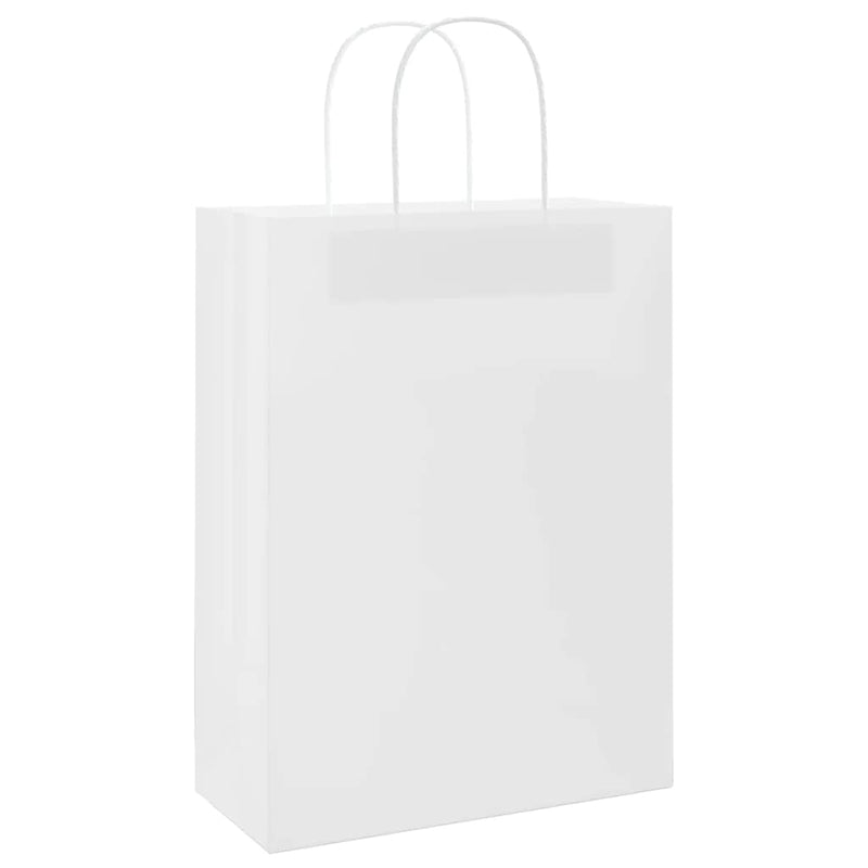 Chargez l'image dans la visionneuse de la galerie, Vidaxl papieren zakken 250 st met hengsels 26x12x35 cm wit
