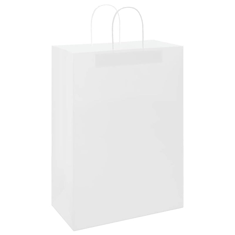 Chargez l'image dans la visionneuse de la galerie, Vidaxl papieren zakken 250 st met hengsels 32x17x44 cm wit
