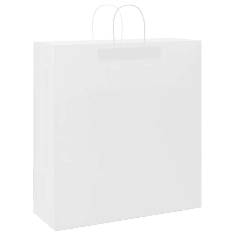 Chargez l'image dans la visionneuse de la galerie, Vidaxl papieren zakken 250 st met hengsels 45x17x48 cm wit
