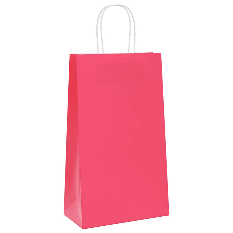 Chargez l'image dans la visionneuse de la galerie, Vidaxl papieren zakken 50 st met hengsels 21x11x36 cm roze
