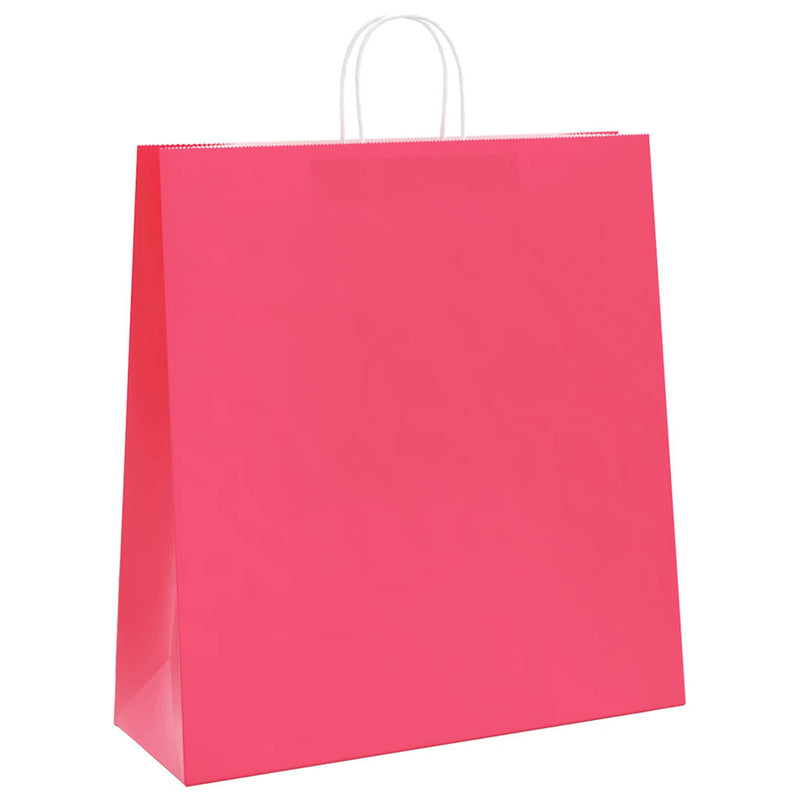 Chargez l'image dans la visionneuse de la galerie, Vidaxl papieren zakken 50 st met hengsels 45x17x48 cm roze
