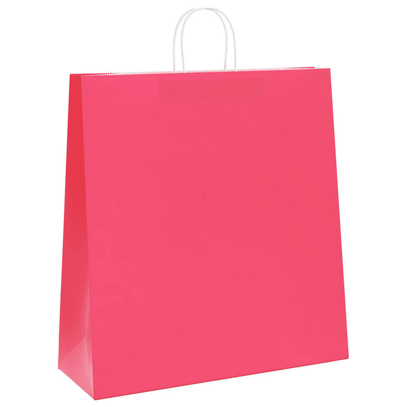 Chargez l'image dans la visionneuse de la galerie, Vidaxl papieren zakken 250 st met hengsels 45x17x48 cm roze
