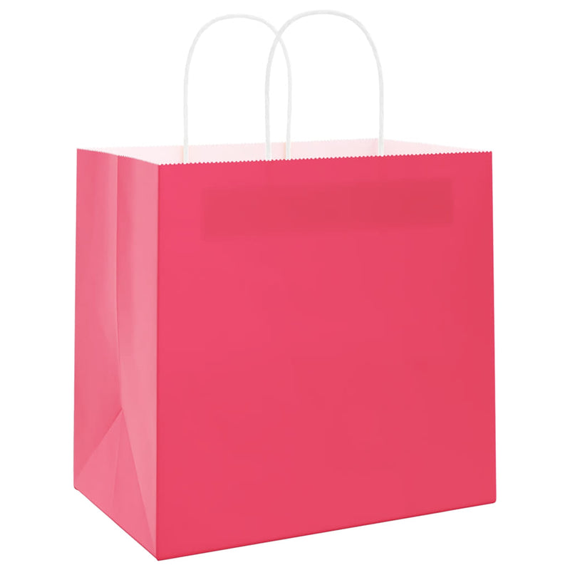 Chargez l'image dans la visionneuse de la galerie, Vidaxl papieren zakken 250 st met hengsels 54x15x49 cm roze

