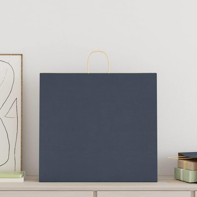 Chargez l'image dans la visionneuse de la galerie, Vidaxl papieren zakken 250 st met hengsels 54x15x49 cm blauw
