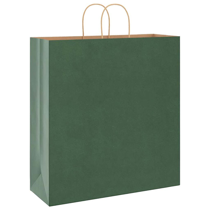 Chargez l'image dans la visionneuse de la galerie, Vidaxl papieren zakken 250 st met hengsels 45x17x48 cm groen
