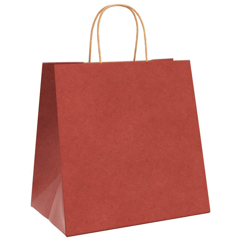 Chargez l'image dans la visionneuse de la galerie, Vidaxl papieren zakken 250 st met hengsels 26x17x25 cm rood
