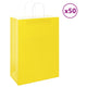 Vidaxl papieren zakken 50 st met hengsels 32x17x44 cm geel