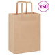 Vidaxl papieren zakken 50 st met hengsels 21x11x28 cm bruin