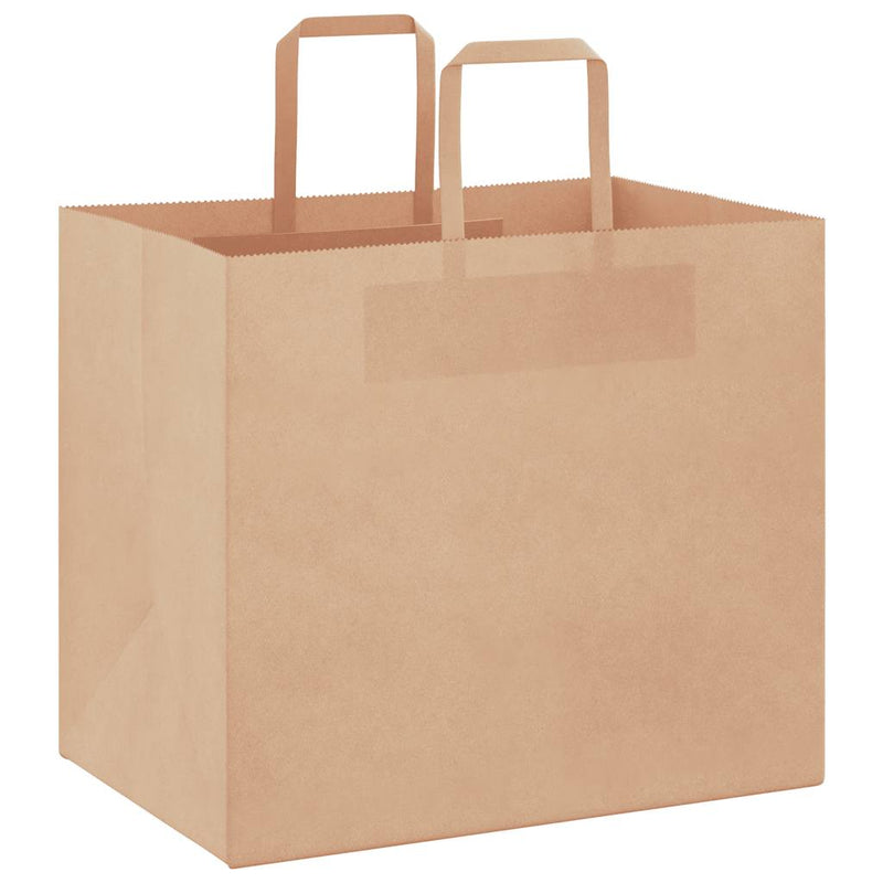 Afbeelding laden in galerijviewer, Vidaxl papieren zakken 250 st met hengsels 32x22x28 cm bruin
