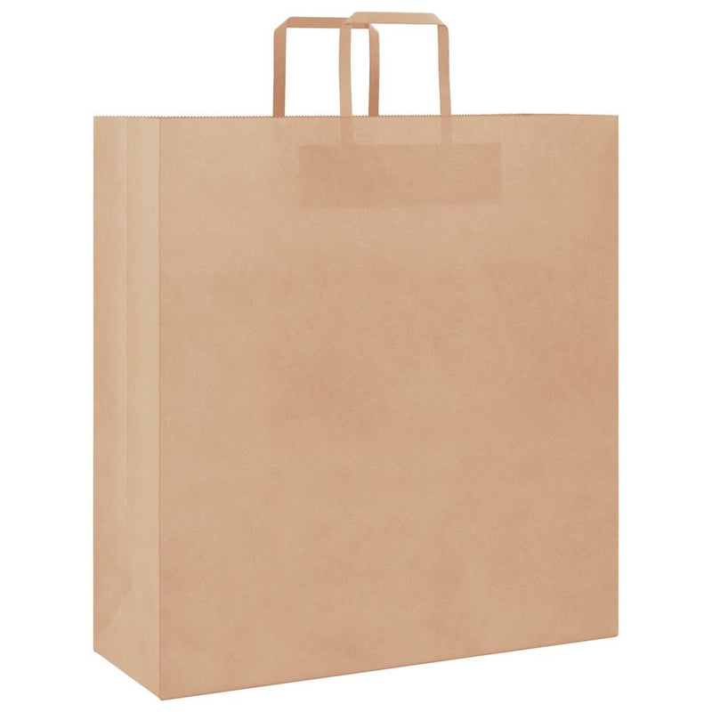 Afbeelding laden in galerijviewer, Vidaxl papieren zakken 250 st met hengsels 45x17x48 cm bruin
