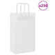 Vidaxl papieren zakken 250 st met hengsels 21x11x36 cm wit