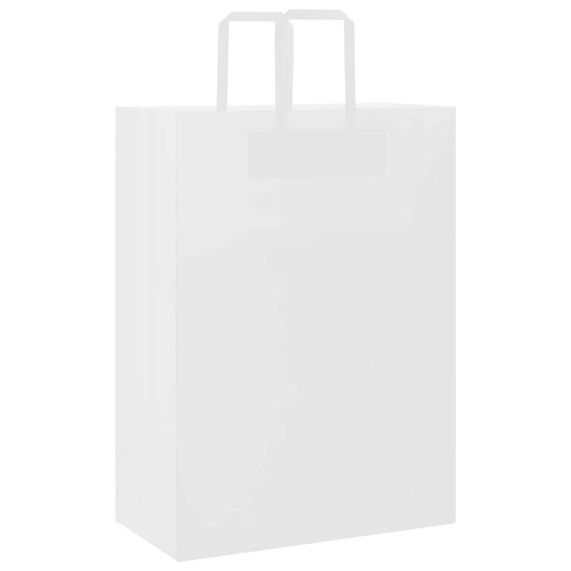 Afbeelding laden in galerijviewer, Vidaxl papieren zakken 250 st met hengsels 32x17x44 cm wit
