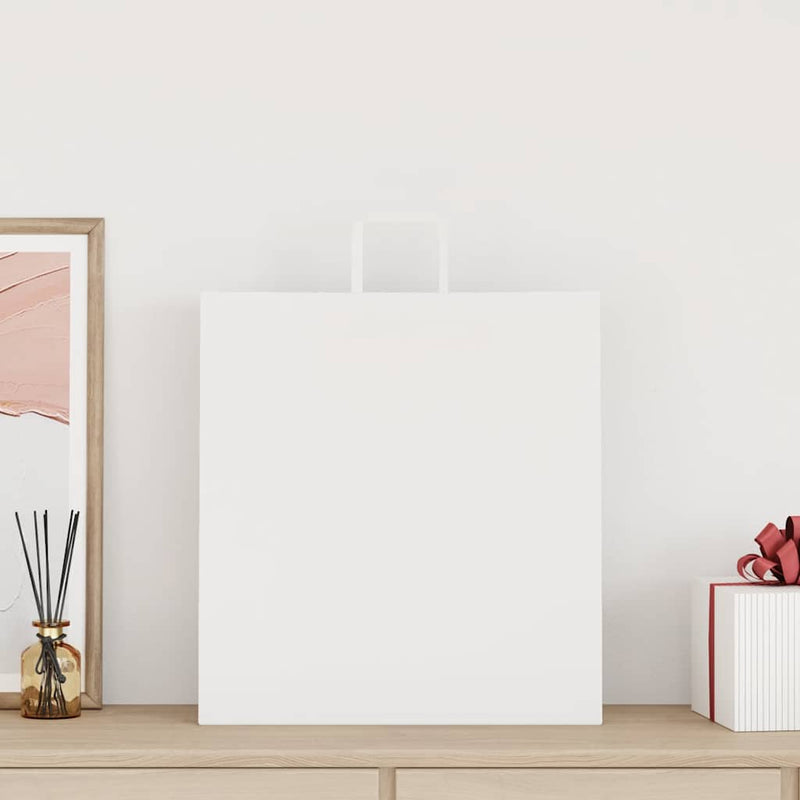 Afbeelding laden in galerijviewer, Vidaxl papieren zakken 250 st met hengsels 45x17x48 cm wit
