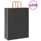 Vidaxl papieren zakken 250 st met hengsels 32x12x42 cm zwart
