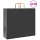 Vidaxl papieren zakken 250 st met hengsels 54x15x49 cm zwart
