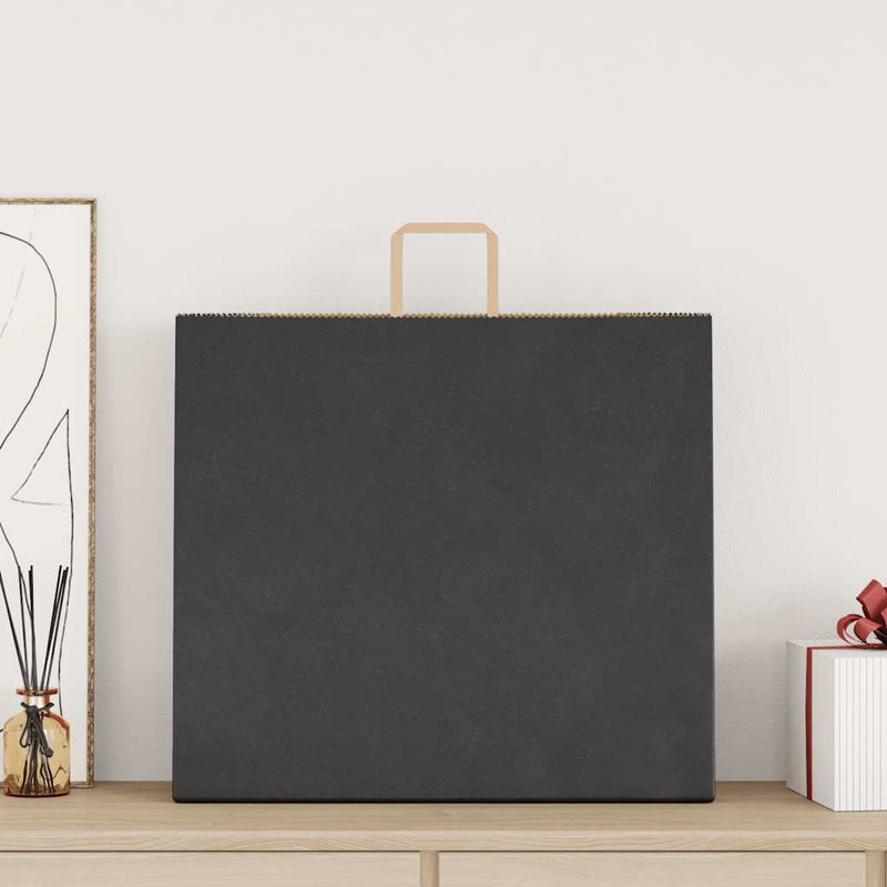 Afbeelding laden in galerijviewer, Vidaxl papieren zakken 250 st met hengsels 54x15x49 cm zwart
