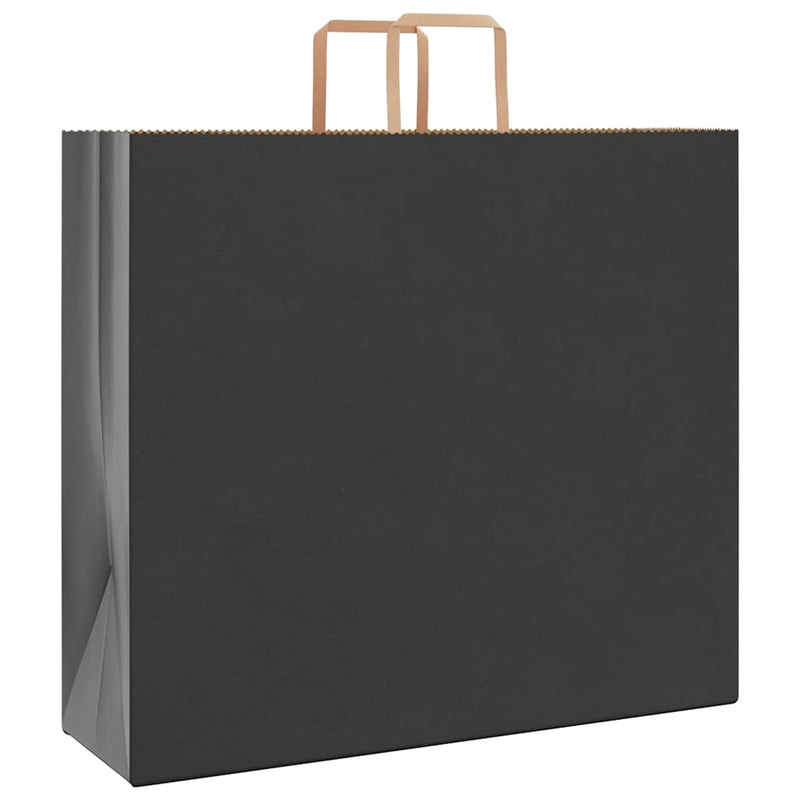 Afbeelding laden in galerijviewer, Vidaxl papieren zakken 250 st met hengsels 54x15x49 cm zwart

