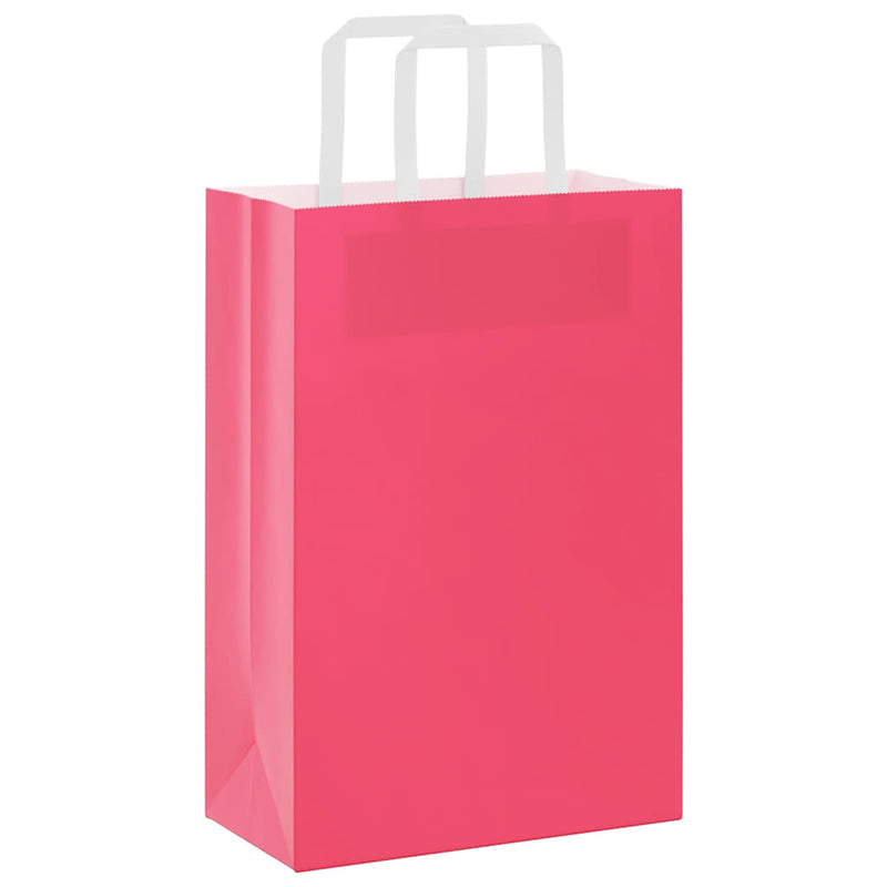 Afbeelding laden in galerijviewer, Vidaxl papieren zakken 250 st met hengsels 21x11x31 cm roze
