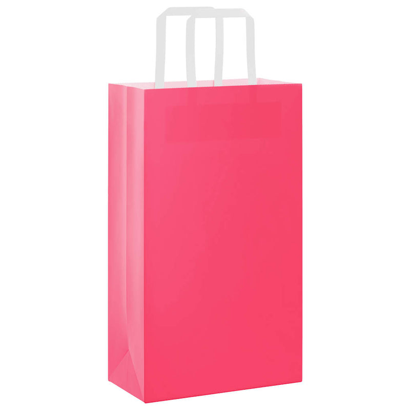 Afbeelding laden in galerijviewer, Vidaxl papieren zakken 250 st met hengsels 21x11x36 cm roze
