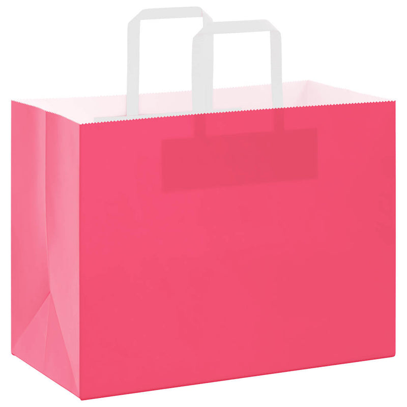 Afbeelding laden in galerijviewer, Vidaxl papieren zakken 250 st met hengsels 32x17x25 cm roze
