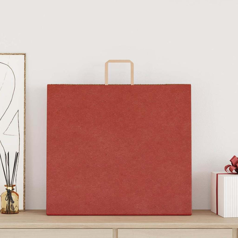 Afbeelding laden in galerijviewer, Vidaxl papieren zakken 250 st met hengsels 54x15x49 cm rood

