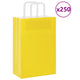Vidaxl papieren zakken 250 st met hengsels 21x11x31 cm geel