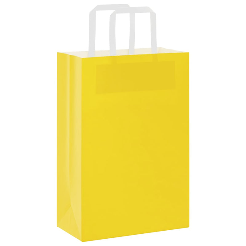 Afbeelding laden in galerijviewer, Vidaxl papieren zakken 250 st met hengsels 21x11x31 cm geel
