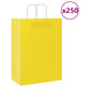 Vidaxl papieren zakken 250 st met hengsels 32x17x44 cm geel